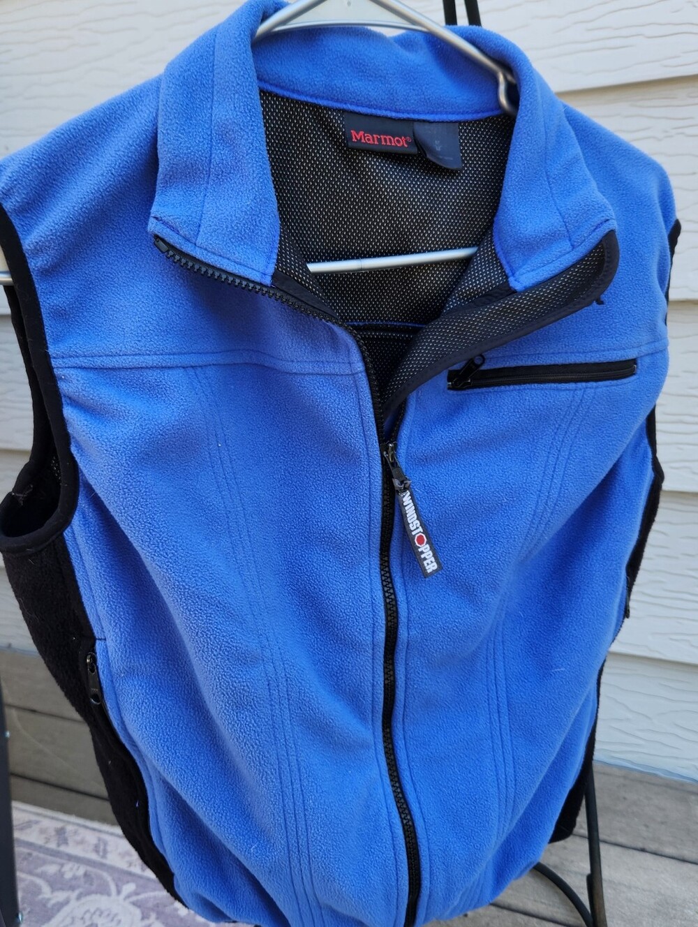 Marmot Mens Windstop Blue Fleece Vest